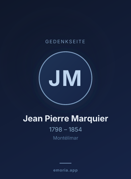 Gedenkportrait von Jean Pierre Marquier