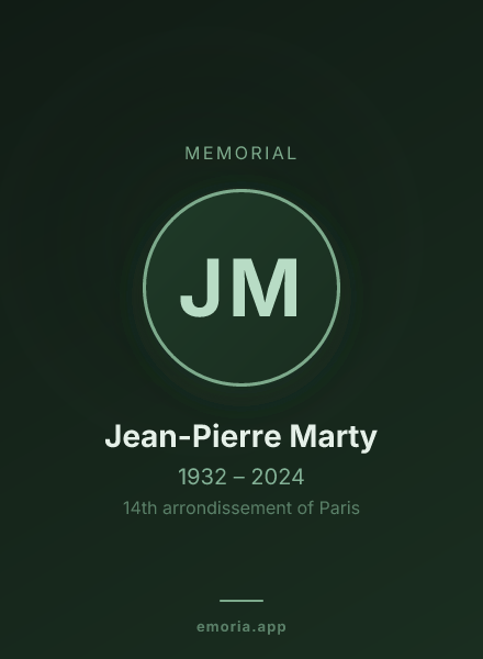 Memorial portrait of Jean-Pierre Marty