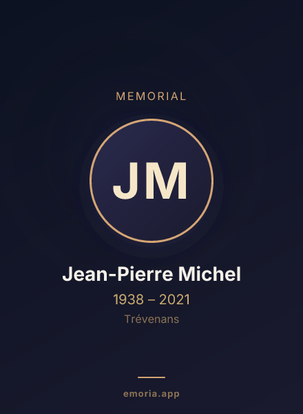 Memorial portrait of Jean-Pierre Michel
