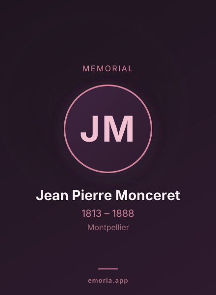 Memorial portrait of Jean Pierre Monceret