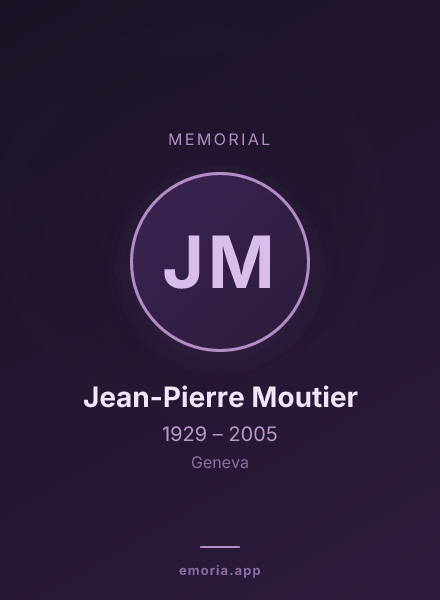 Memorial portrait of Jean-Pierre Moutier