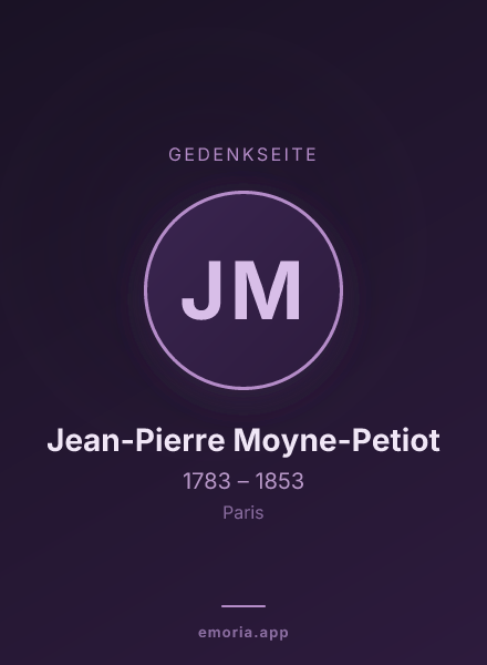 Gedenkportrait von Jean-Pierre Moyne-Petiot