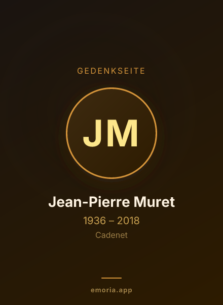 Gedenkportrait von Jean-Pierre Muret