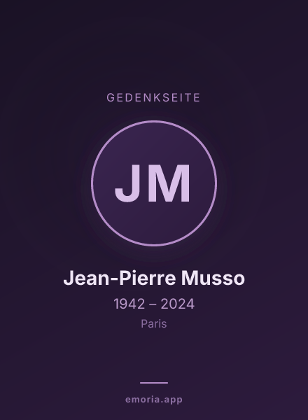 Gedenkportrait von Jean-Pierre Musso