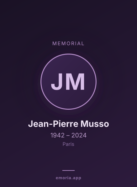Memorial portrait of Jean-Pierre Musso