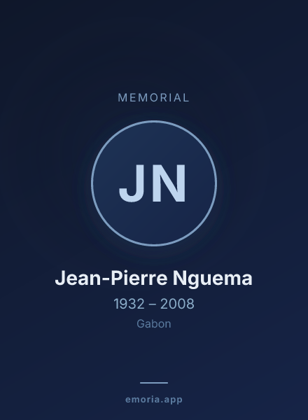 Memorial portrait of Jean-Pierre Nguema