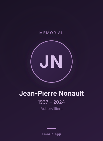 Memorial portrait of Jean-Pierre Nonault