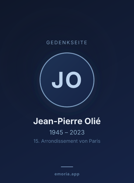Gedenkportrait von Jean-Pierre Olié