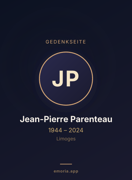 Gedenkportrait von Jean-Pierre Parenteau