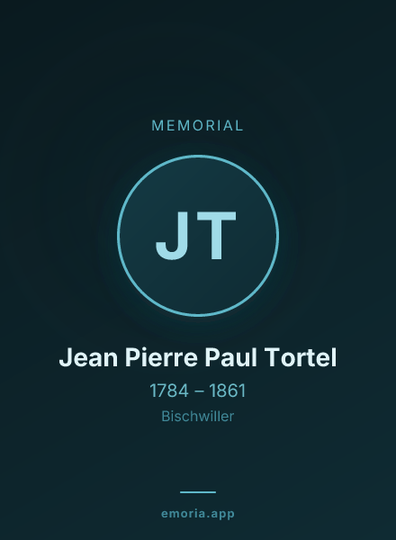 Memorial portrait of Jean Pierre Paul Tortel