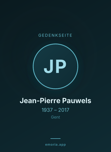 Gedenkportrait von Jean-Pierre Pauwels