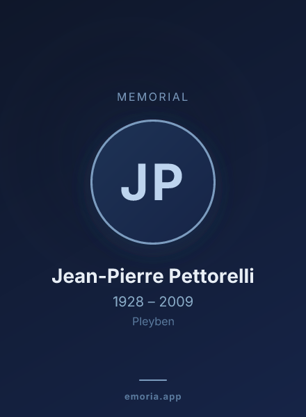 Memorial portrait of Jean-Pierre Pettorelli