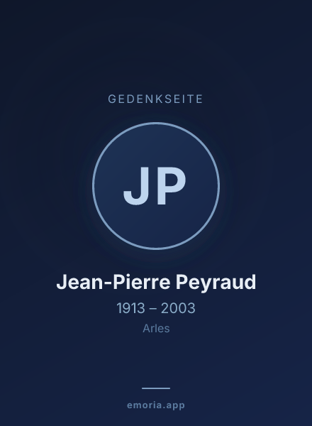 Gedenkportrait von Jean-Pierre Peyraud
