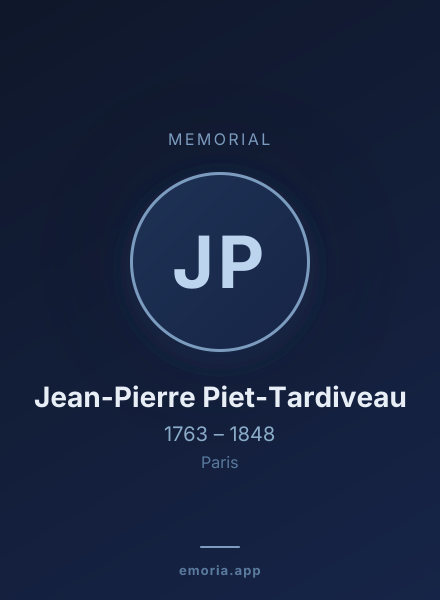Memorial portrait of Jean-Pierre Piet-Tardiveau