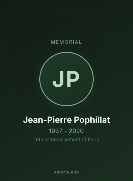 Memorial portrait of Jean-Pierre Pophillat