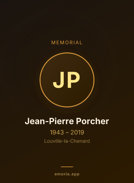 Memorial portrait of Jean-Pierre Porcher