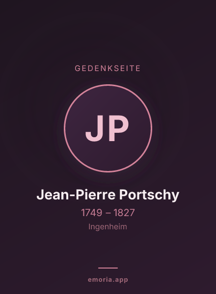 Gedenkportrait von Jean-Pierre Portschy