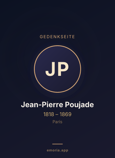 Gedenkportrait von Jean-Pierre Poujade