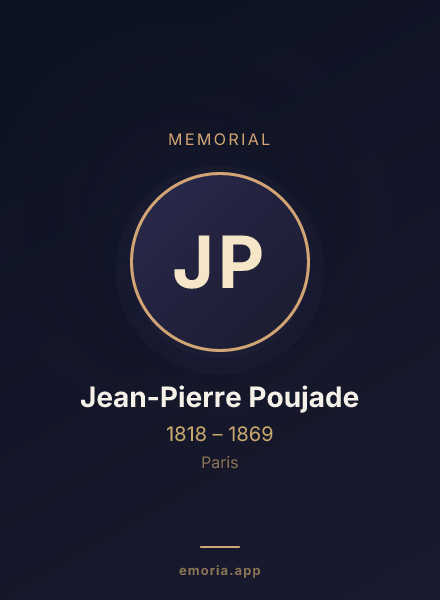 Memorial portrait of Jean-Pierre Poujade