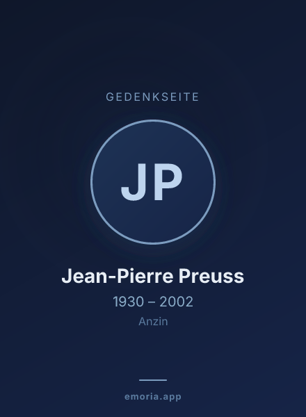 Gedenkportrait von Jean-Pierre Preuss