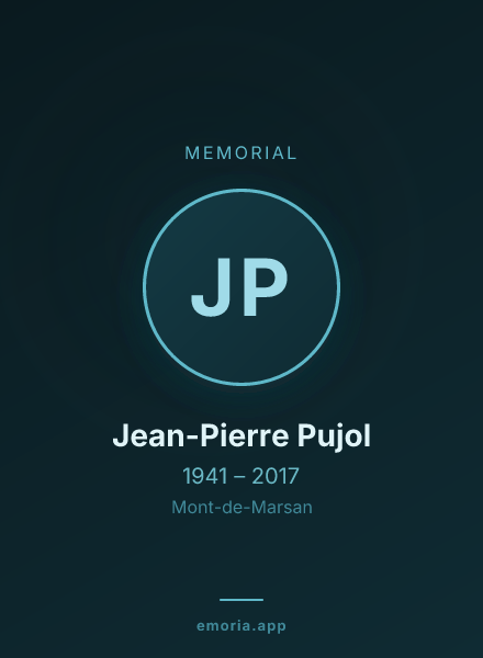 Memorial portrait of Jean-Pierre Pujol