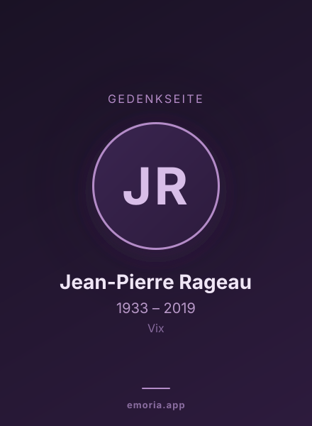 Gedenkportrait von Jean-Pierre Rageau
