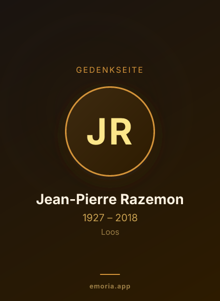Gedenkportrait von Jean-Pierre Razemon