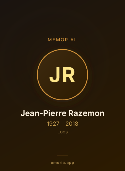 Memorial portrait of Jean-Pierre Razemon