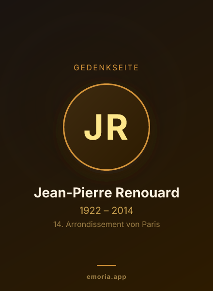 Gedenkportrait von Jean-Pierre Renouard