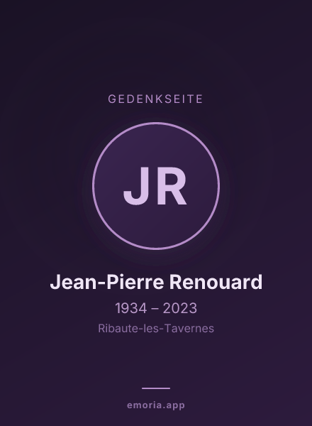 Gedenkportrait von Jean-Pierre Renouard