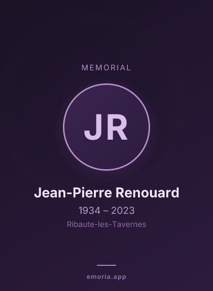 Memorial portrait of Jean-Pierre Renouard