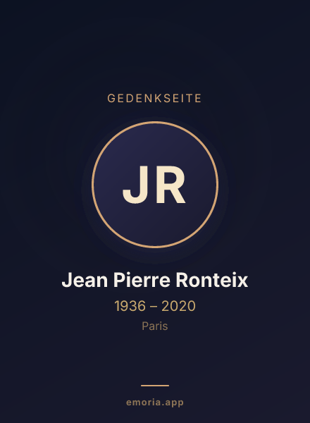 Gedenkportrait von Jean Pierre Ronteix