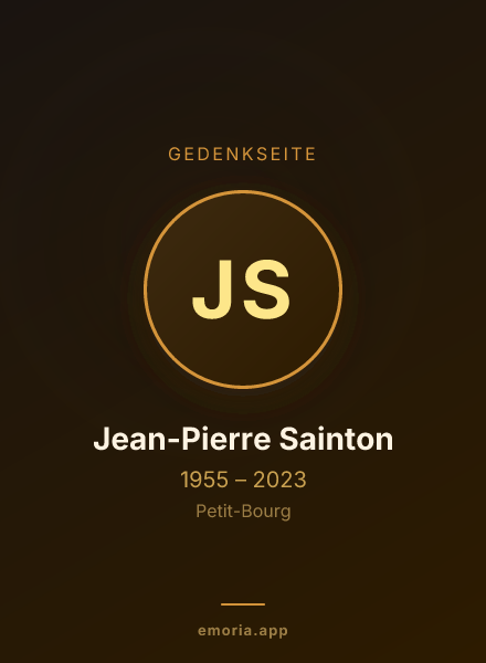 Gedenkportrait von Jean-Pierre Sainton