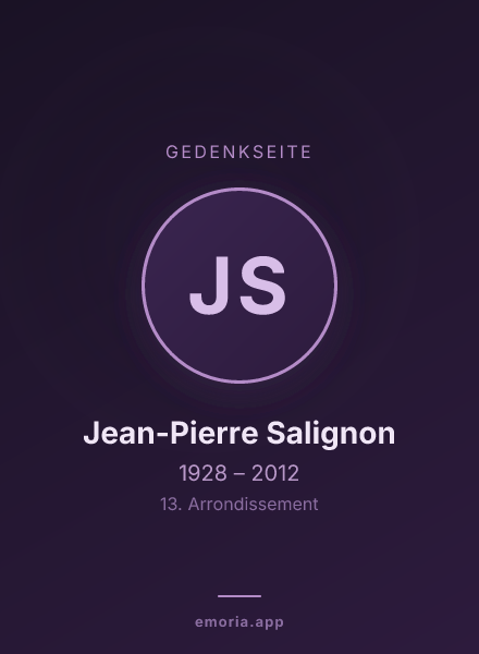 Gedenkportrait von Jean-Pierre Salignon
