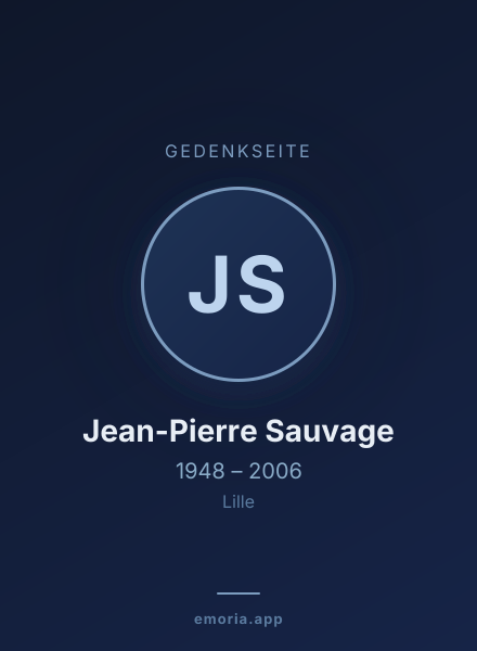 Gedenkportrait von Jean-Pierre Sauvage