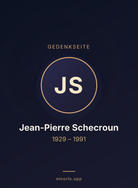 Gedenkportrait von Jean-Pierre Schecroun
