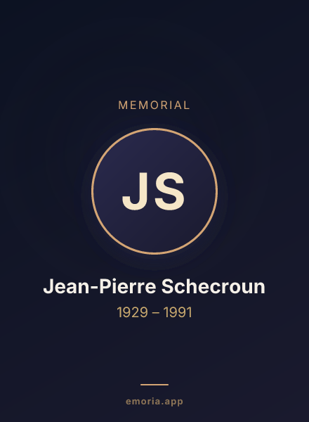 Memorial portrait of Jean-Pierre Schecroun