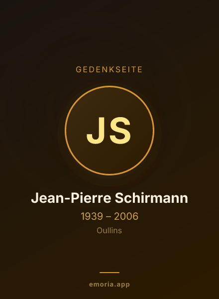Gedenkportrait von Jean-Pierre Schirmann