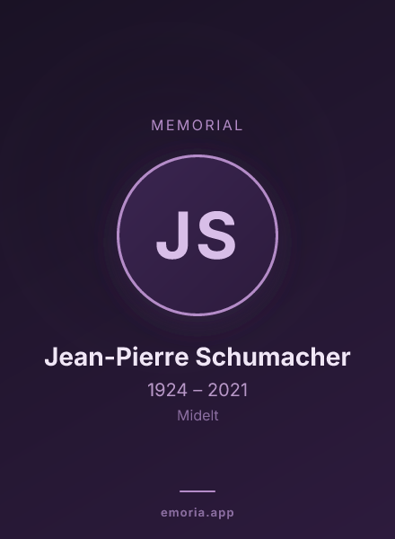 Memorial portrait of Jean-Pierre Schumacher