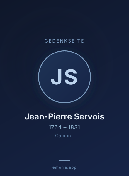 Gedenkportrait von Jean-Pierre Servois