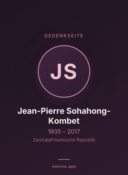 Gedenkportrait von Jean-Pierre Sohahong-Kombet