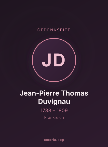 Gedenkportrait von Jean-Pierre Thomas Duvignau