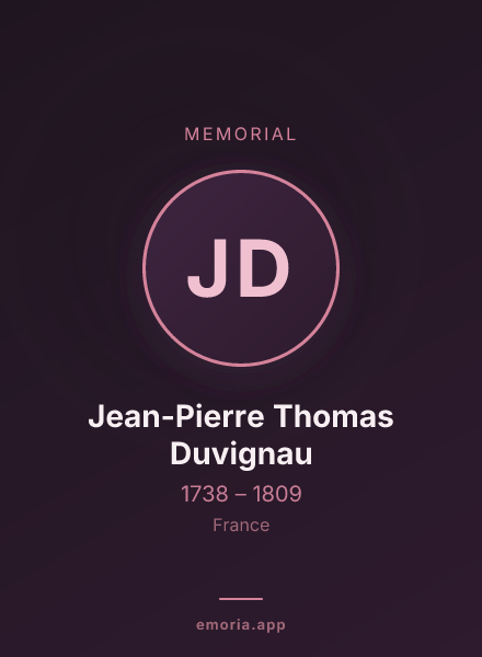 Memorial portrait of Jean-Pierre Thomas Duvignau