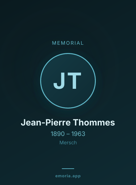Memorial portrait of Jean-Pierre Thommes