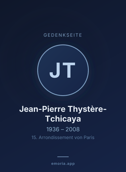 Gedenkportrait von Jean-Pierre Thystère-Tchicaya