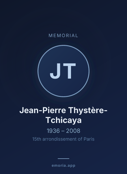 Memorial portrait of Jean-Pierre Thystère-Tchicaya