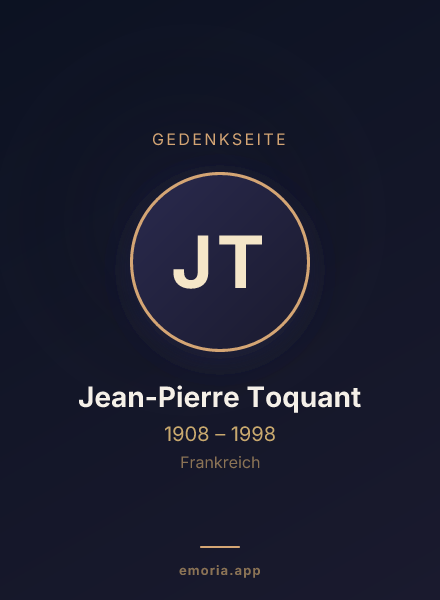 Gedenkportrait von Jean-Pierre Toquant