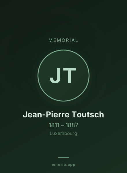 Memorial portrait of Jean-Pierre Toutsch