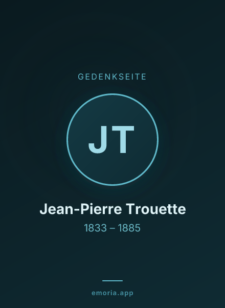 Gedenkportrait von Jean-Pierre Trouette