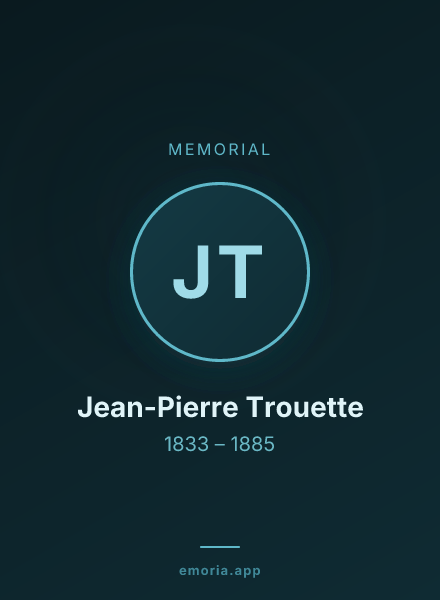 Memorial portrait of Jean-Pierre Trouette